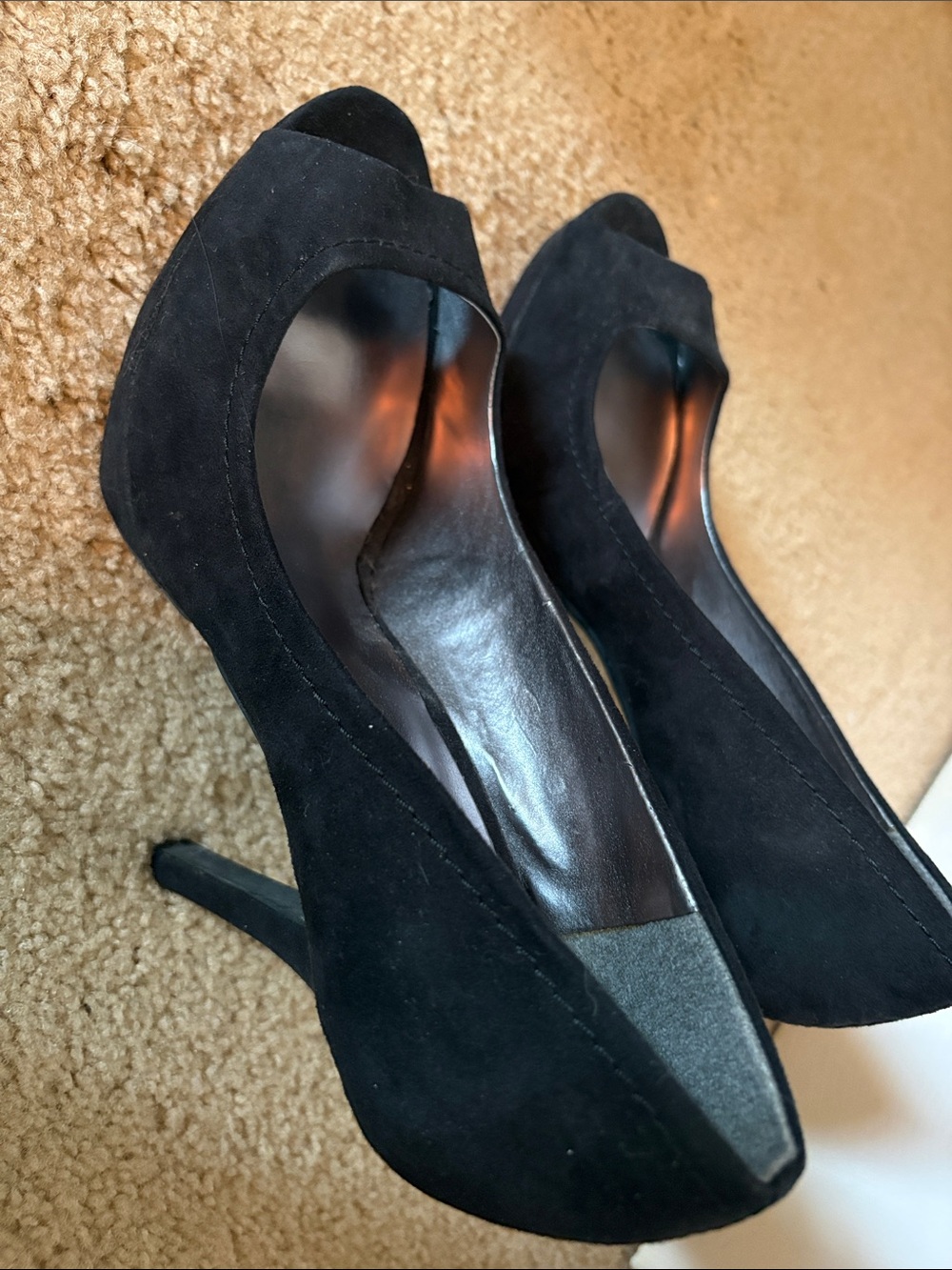 Candie's Black Suede High Heel Pumps size 10
